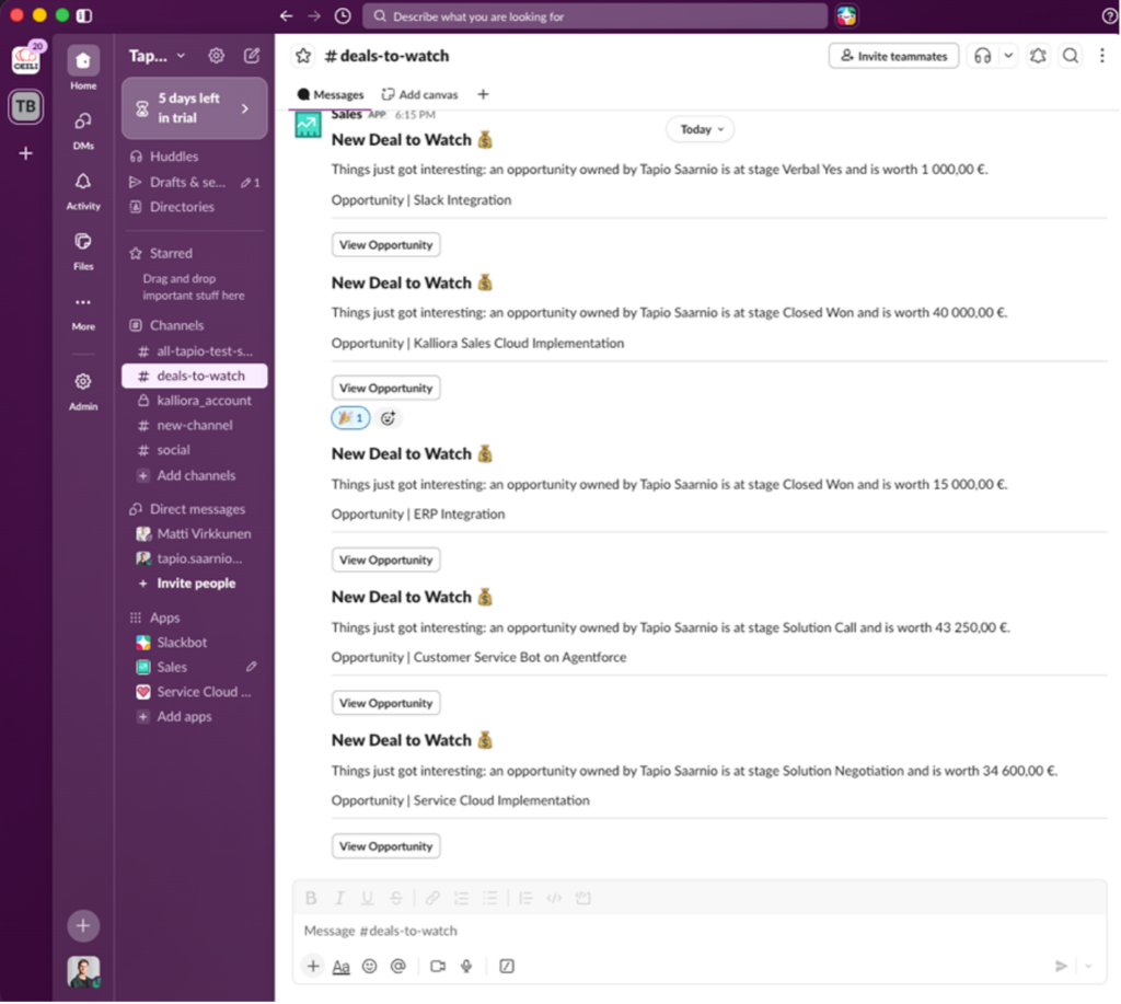 Sales Cloud for Slack